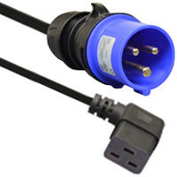 IEC 60309 (6h) 16 Amp 250 Volt  Right Angle Detachable Cord Set